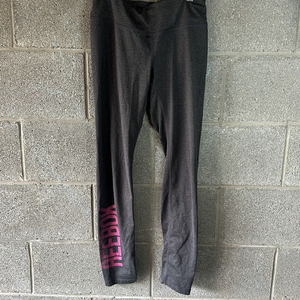 Reebok Mid Rise Activewear Leggings Gray Size Small